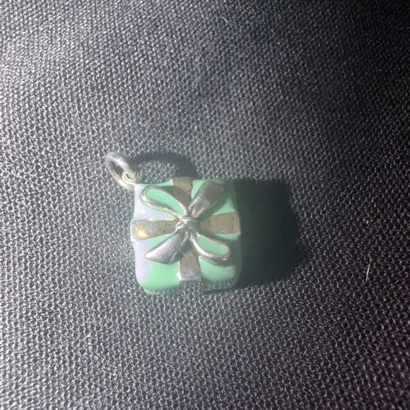 Authentic Tiffany & Co. Enamel Tiffany Gift Box Charm in Blue and Silver w/bag! - Picture 5 of 7